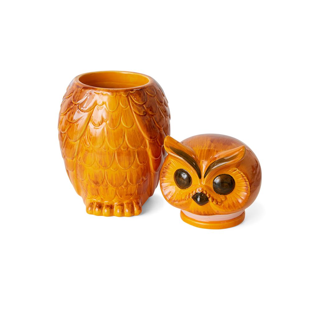 Voorraadpot CERAMIC OWL - Ceramic Roasted HKI ACE7288