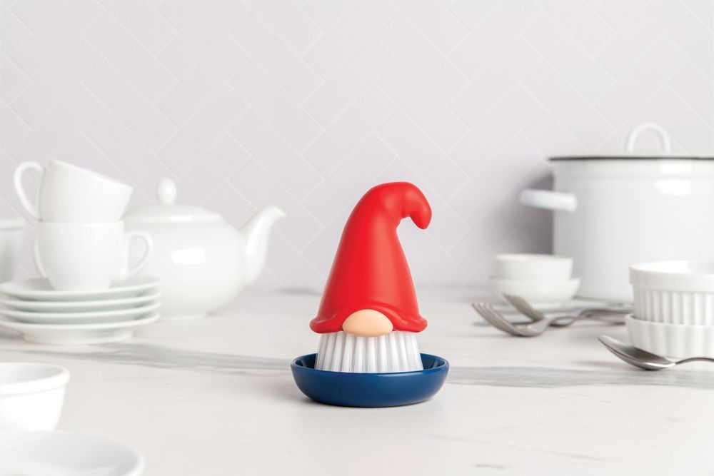 Afwasborsteltje BEARDY - Rood/Blauw ABD OT016