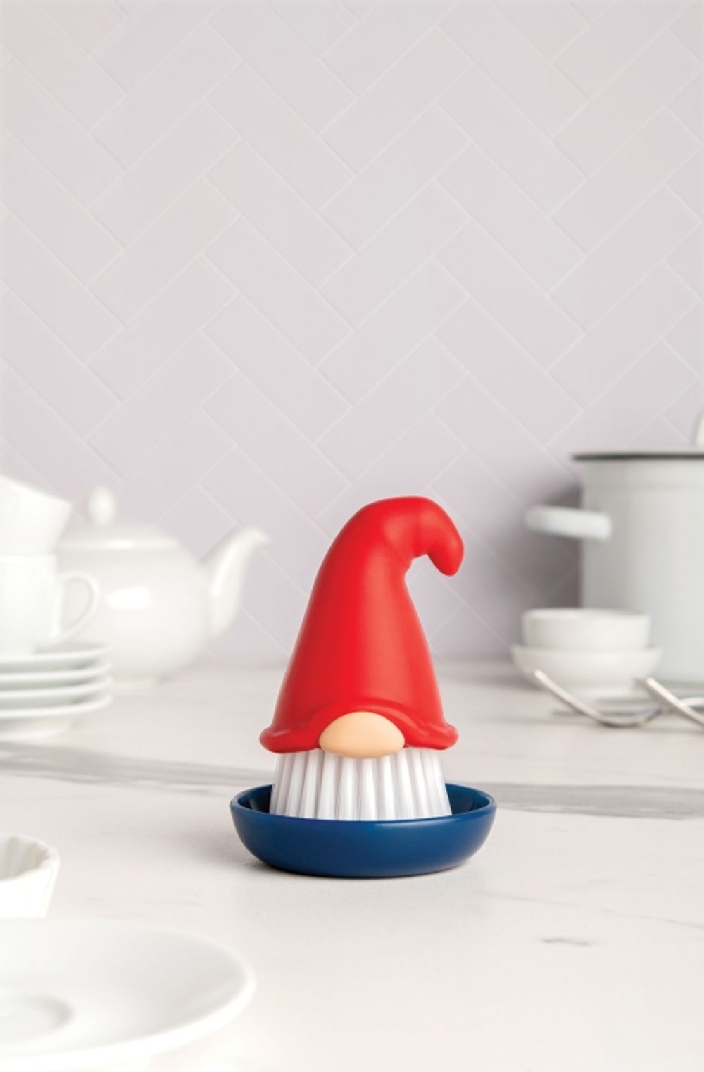 Afwasborsteltje BEARDY - Rood/Blauw ABD OT016