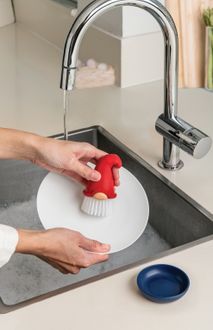 Afwasborsteltje BEARDY - Rood/Blauw ABD OT016