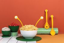 Set 2 pastalepels PASTA MONSTERS - Geel ABD OT910