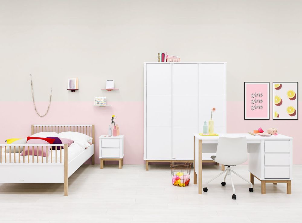 Jeugdkamer MIKA - Wit / Eik C-BOP MKJK