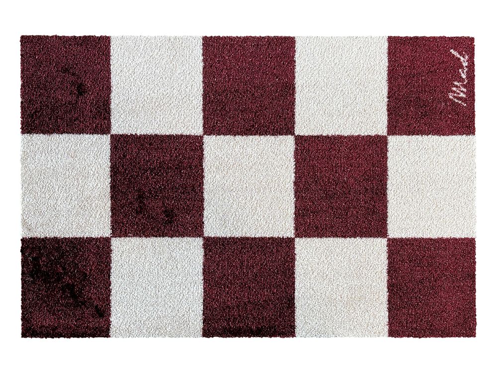 Deurmat DORIAN - Bordeaux/Wit MAM-2-000006