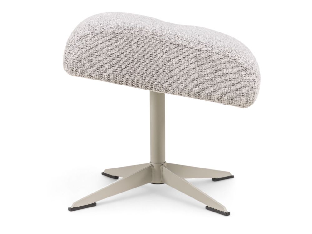 Fauteuil met poef TONALE - Kiezel / Silk Grey XOO 52517-KIE