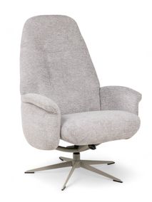 Fauteuil met poef TONALE - Kiezel / Silk Grey XOO 52517-KIE