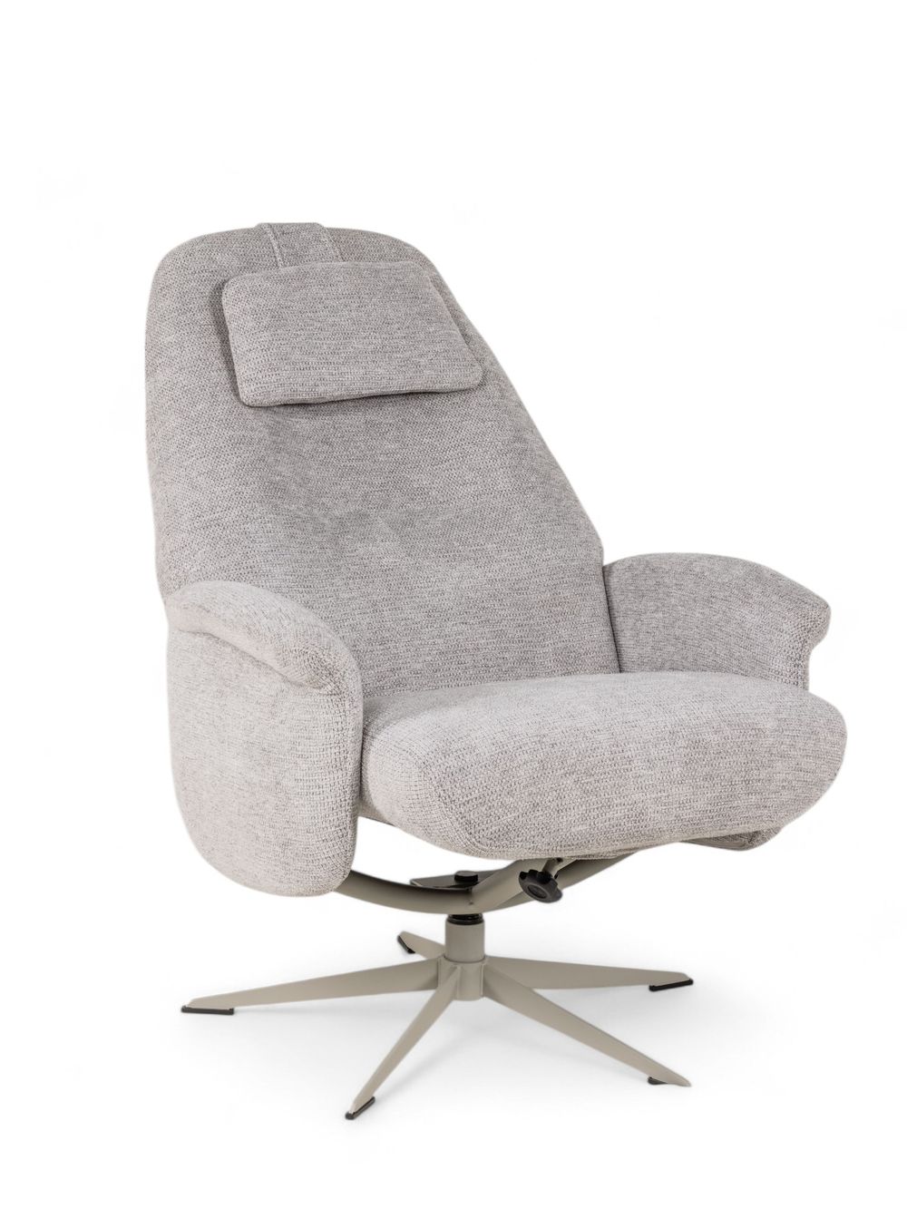 Fauteuil met poef TONALE - Kiezel / Silk Grey XOO 52517-KIE