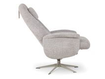 Fauteuil met poef TONALE - Kiezel / Silk Grey XOO 52517-KIE