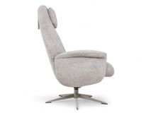 Fauteuil met poef TONALE - Kiezel / Silk Grey XOO 52517-KIE