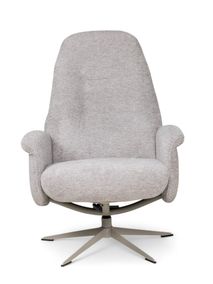Fauteuil met poef TONALE - Kiezel / Silk Grey XOO 52517-KIE