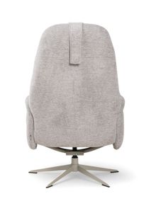 Fauteuil met poef TONALE - Kiezel / Silk Grey XOO 52517-KIE