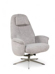 Fauteuil met poef TONALE - Kiezel / Silk Grey XOO 52517-KIE