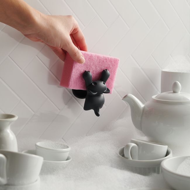 Sponshouder SCRUBBY GRAY - Zwart