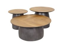 Set van 3 bijzettafels INFINITE - Teakhout fineer ZLS 2871-11