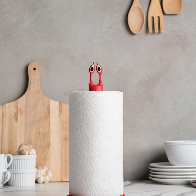 Keukenrolhouder CRAB N'ROLL - Rood
