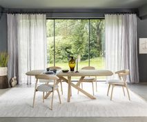 Eetkamerstoel BELLAMI - Massief eikenhout/Wit HEH 48700-CRE