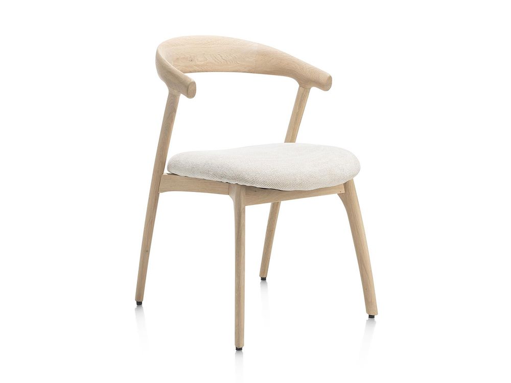Eetkamerstoel BELLAMI - Massief eikenhout/Wit HEH 48700-CRE