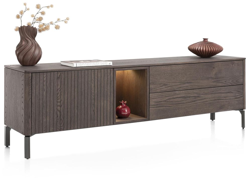 TV-meubel TRENTON - Donker eikenfineer XOO 52282CLA