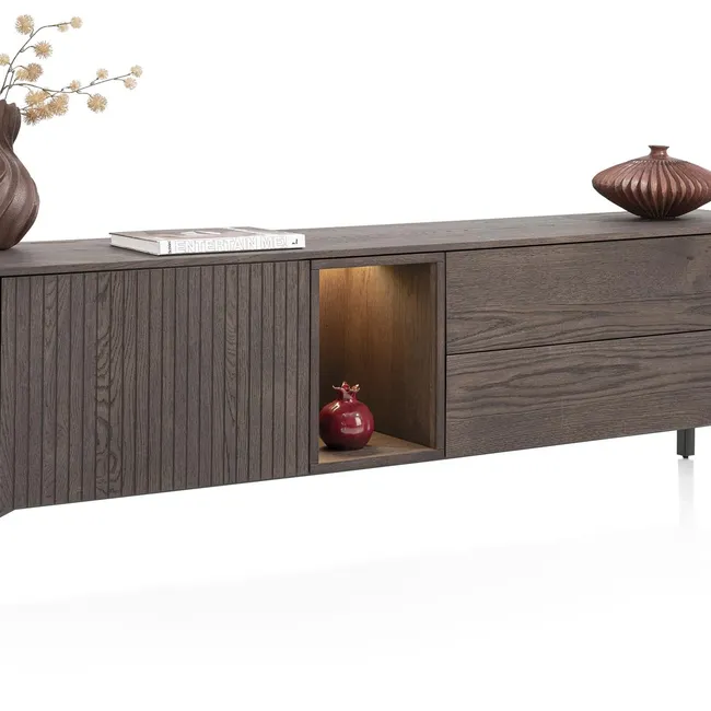 Dressoir TRENTON - Donker eikenfineer