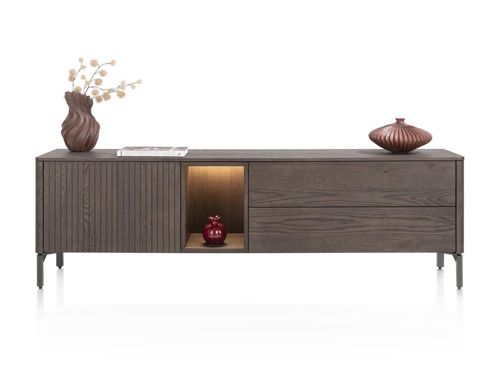 TV-meubel TRENTON - Donker eikenfineer XOO 52282CLA