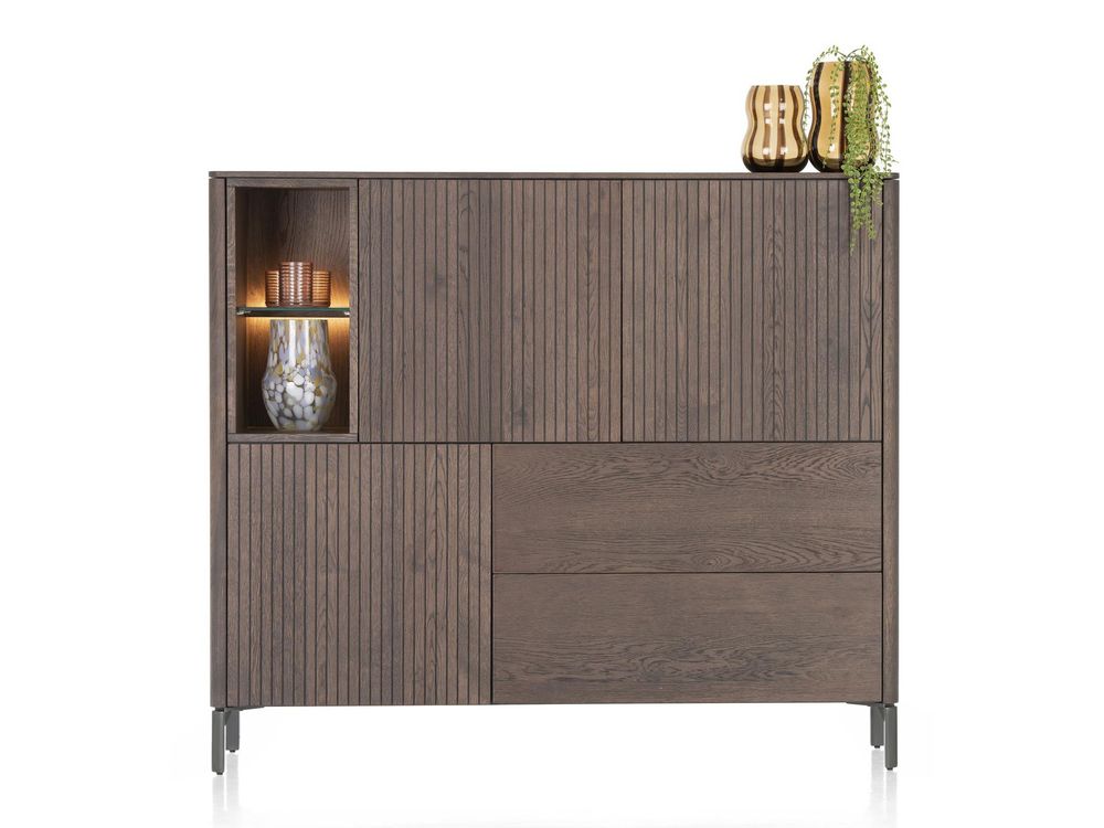 Wandkast TRENTON - Donker eikenfineer XOO 52283CLA