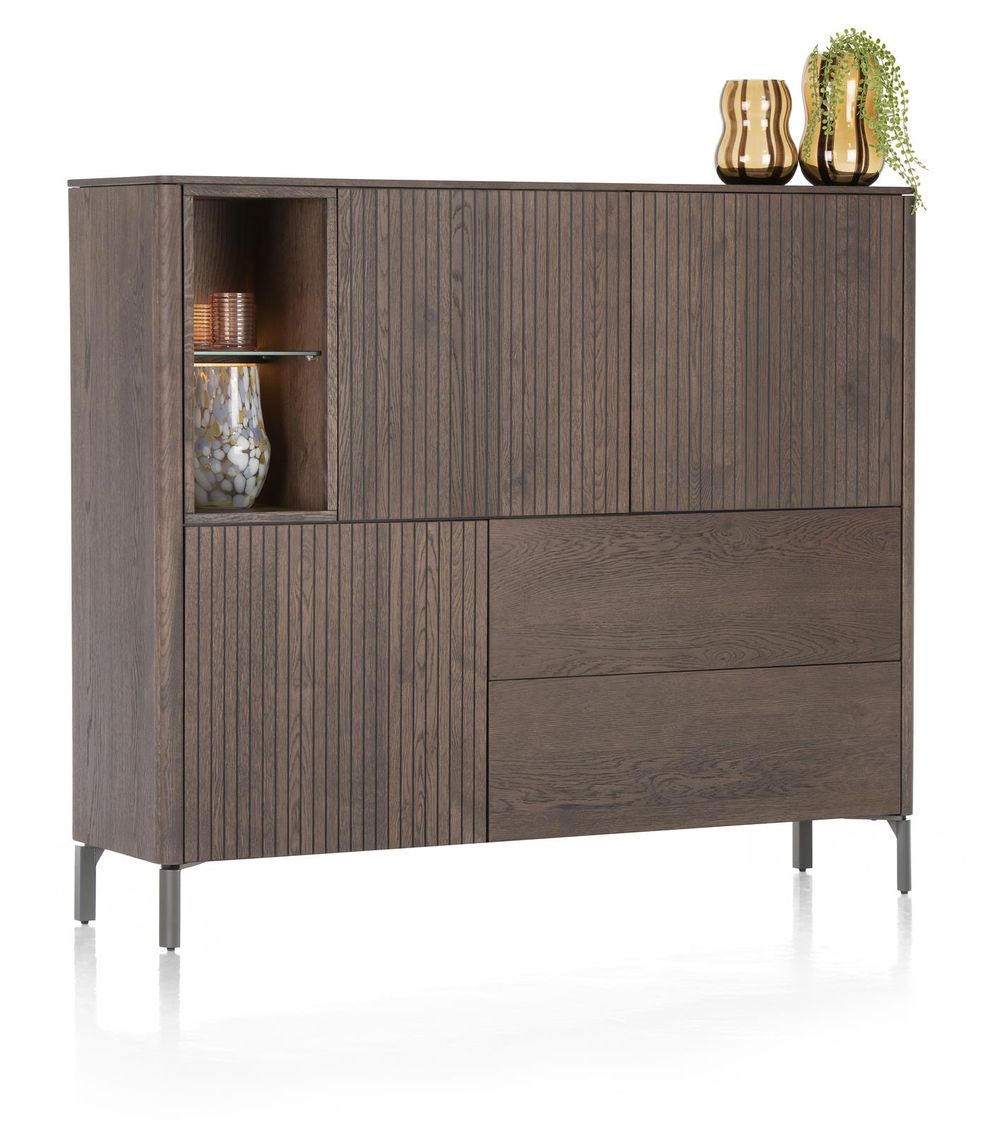 Wandkast TRENTON - Donker eikenfineer XOO 52283CLA