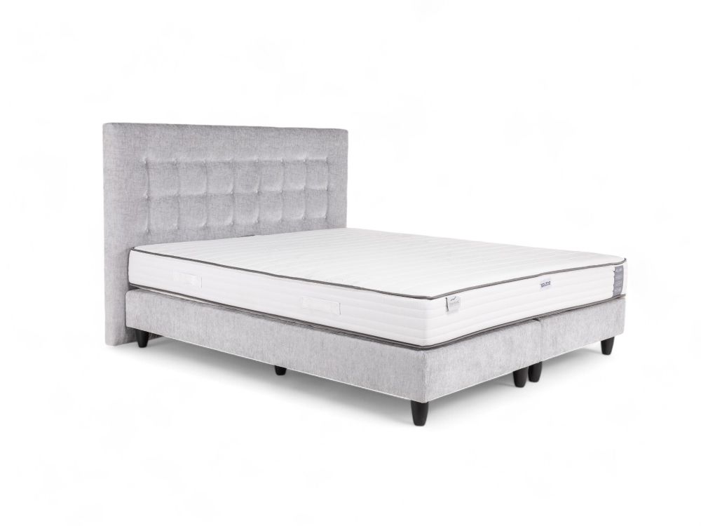 Boxspringset met matras VENUS - Lichtgrijs C-SFD-59-28-BX1820-G250