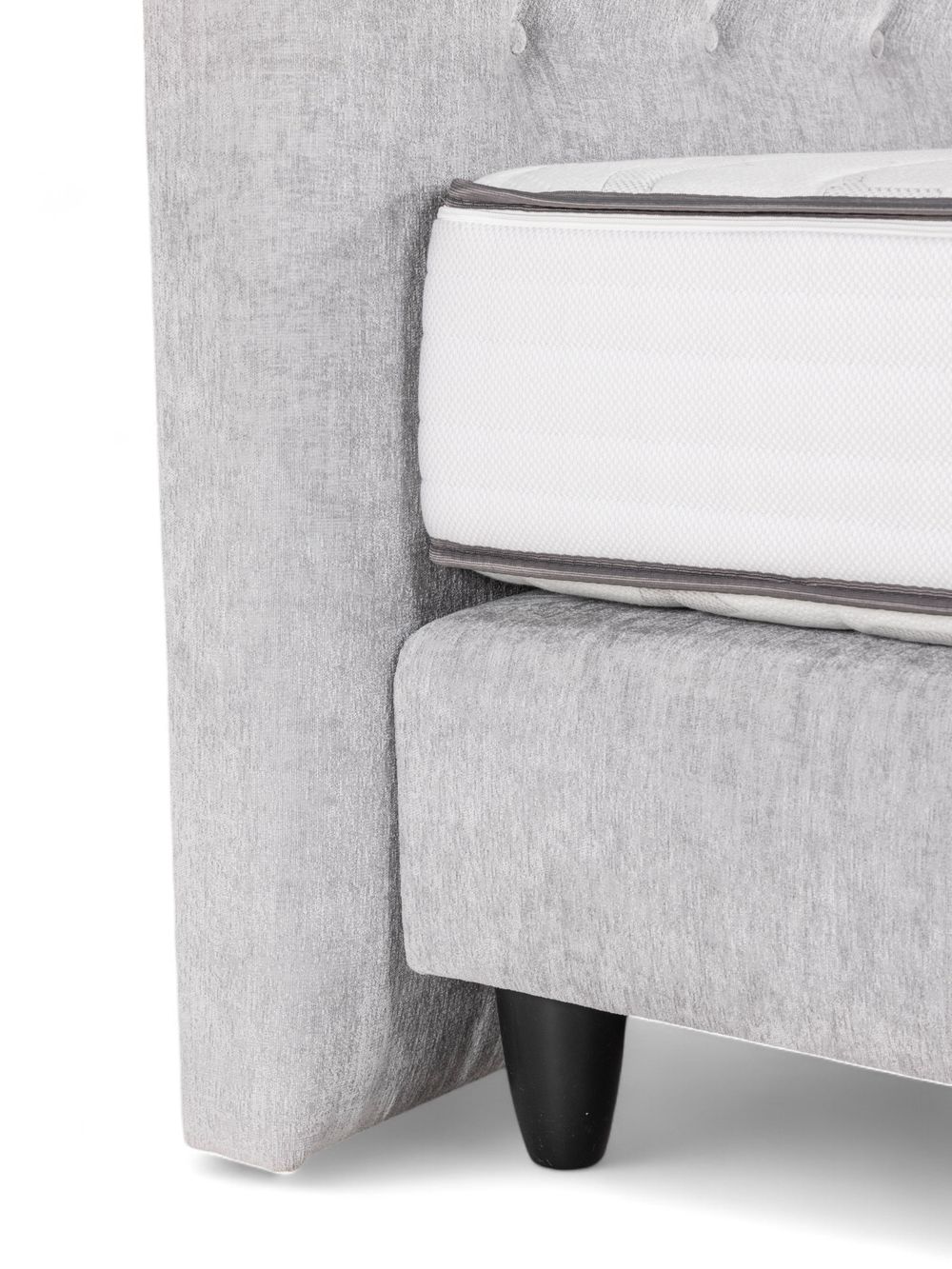 Boxspringset met matras VENUS - Lichtgrijs C-SFD-59-28-BX1820-G250