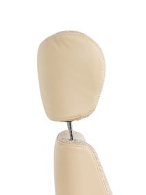 Relaxfauteuil met voetbank GLOBE MIX - Beige leder C-CFM-18-001-MIX