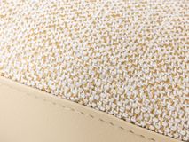 Relaxfauteuil met voetbank GLOBE MIX - Beige leder C-CFM-18-001-MIX