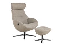 Relaxfauteuil met voetbank GLOBE - Grijs C-CFM-5-001-M1490-63