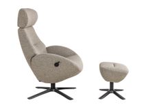 Relaxfauteuil met voetbank GLOBE - Grijs C-CFM-5-001-M1490-63