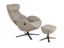Relaxfauteuil met voetbank GLOBE - Grijs C-CFM-5-001-M1490-63