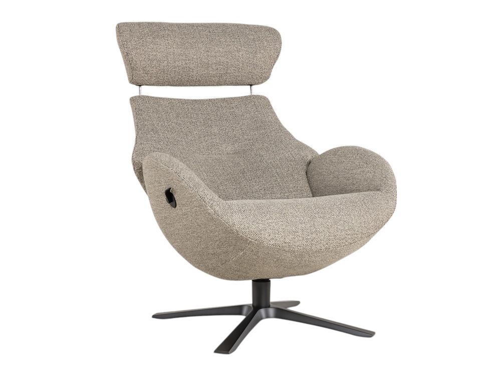 Relaxfauteuil met voetbank GLOBE - Grijs C-CFM-5-001-M1490-63