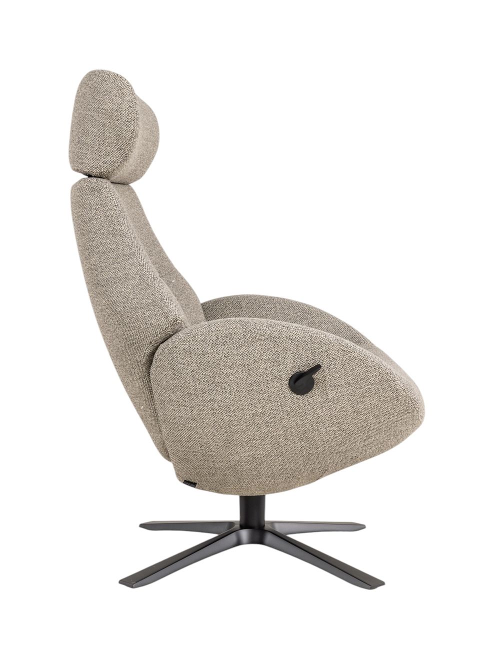 Relaxfauteuil met voetbank GLOBE - Grijs C-CFM-5-001-M1490-63