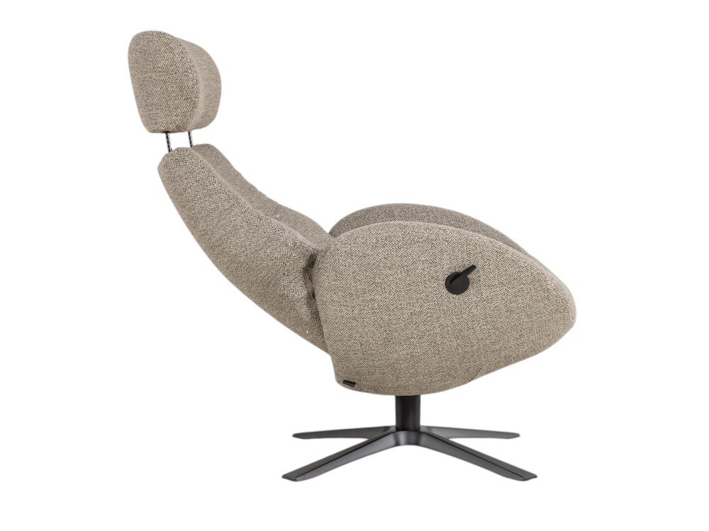 Relaxfauteuil met voetbank GLOBE - Grijs C-CFM-5-001-M1490-63