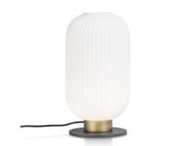 Tafellamp DAVID - Wit/Glas CCM 41551ZWA