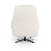Fauteuil met voetbank CALEB - Beige ELO 96168