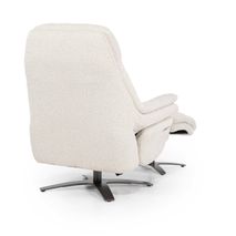 Fauteuil met voetbank CALEB - Beige ELO 96168
