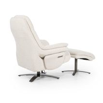 Fauteuil met voetbank CALEB - Beige ELO 96168