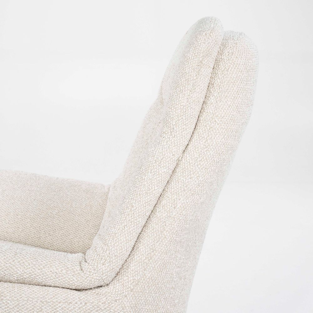 Fauteuil met voetbank CALEB - Beige ELO 96168