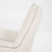 Fauteuil met voetbank CALEB - Beige ELO 96168