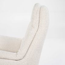 Fauteuil met voetbank CALEB - Beige ELO 96168