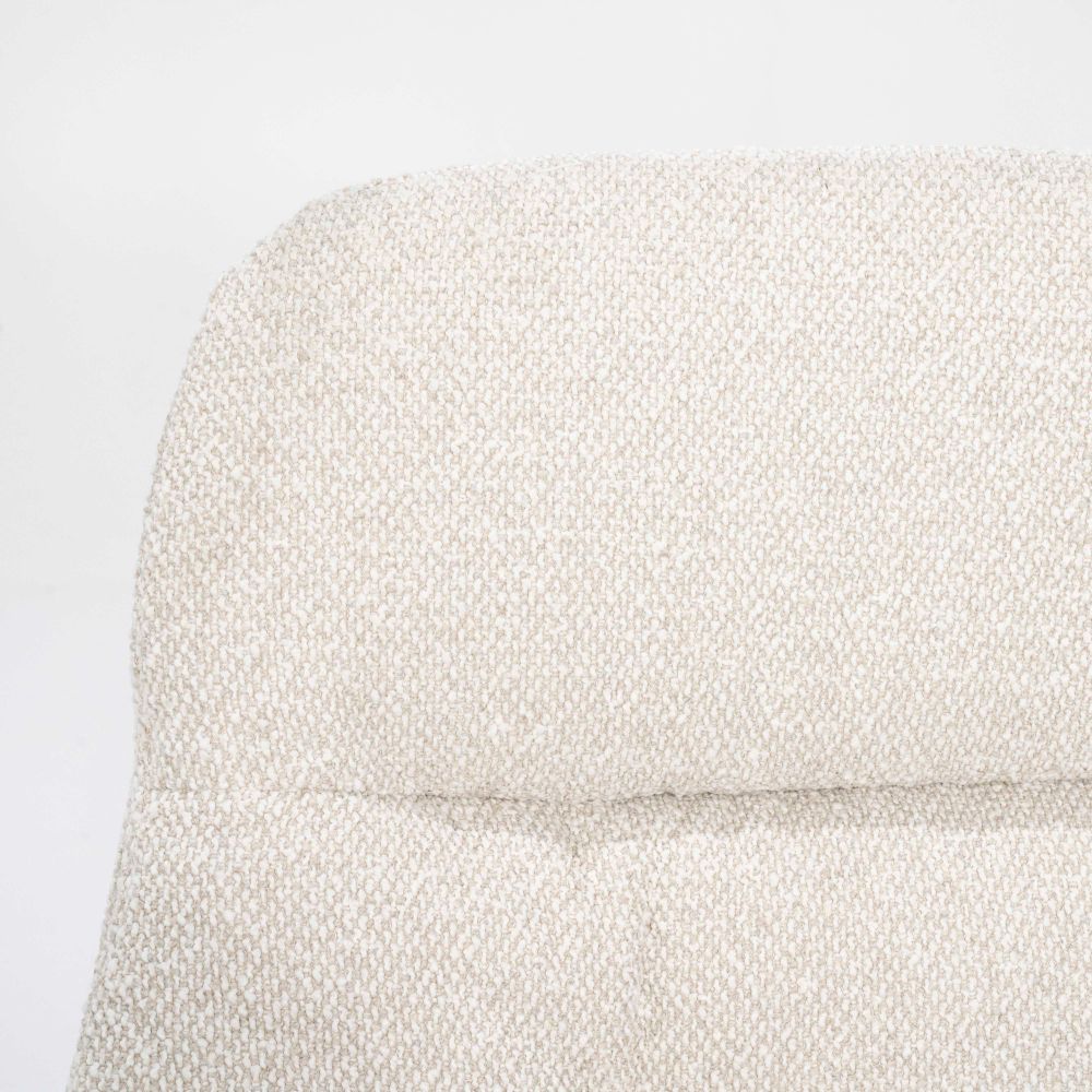 Fauteuil met voetbank CALEB - Beige ELO 96168