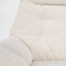 Fauteuil met voetbank CALEB - Beige ELO 96168