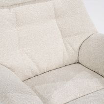 Fauteuil met voetbank CALEB - Beige ELO 96168