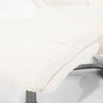 Fauteuil met voetbank CALEB - Beige ELO 96168