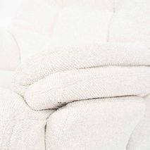 Fauteuil met voetbank CALEB - Beige ELO 96168