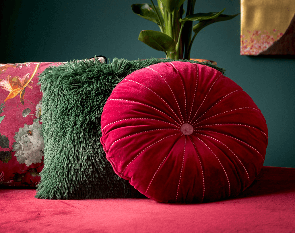 Sierkussen FLUFFY 45x45 - Merlot