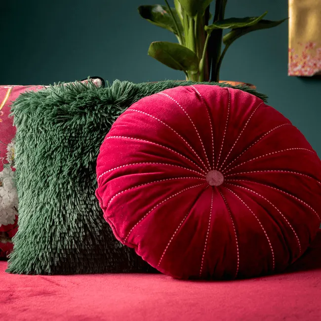 Sierkussen FLUFFY 45x45 - Merlot