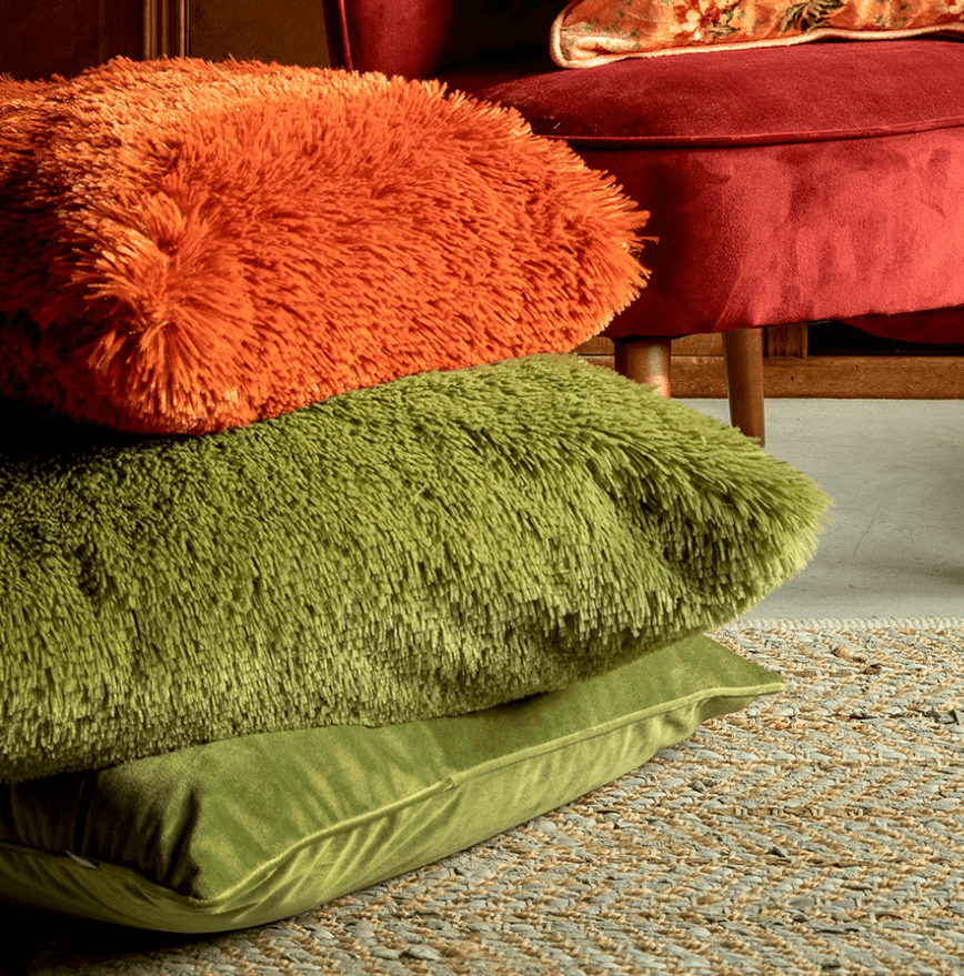 Sierkussen FLUFFY 45x45 - Merlot